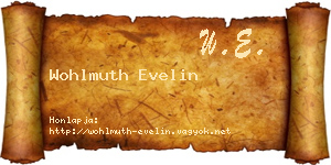 Wohlmuth Evelin névjegykártya
